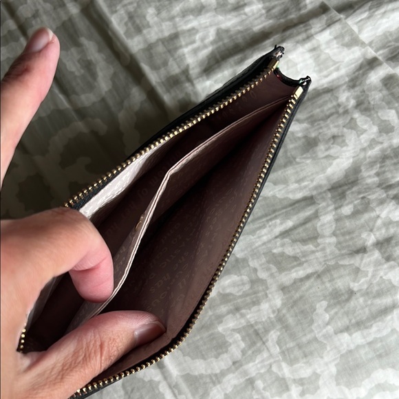 EUC Kate Spade Black and Pink Floral Clutch Wristlet - Picture 3 of 5